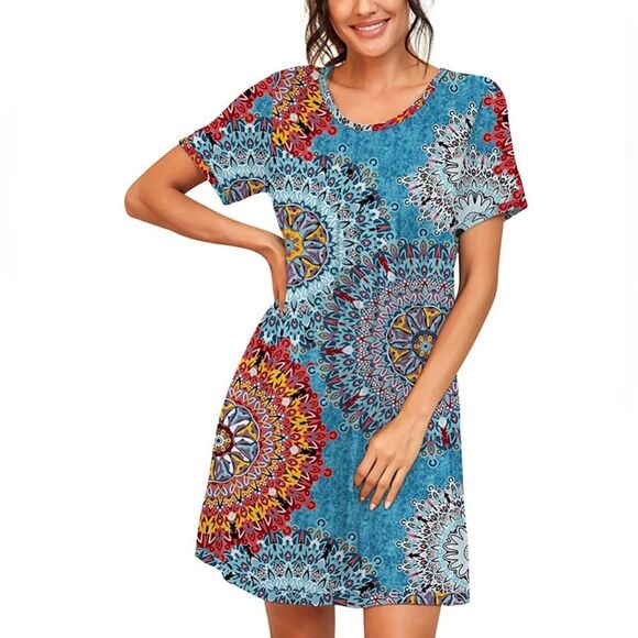 Color burst shift dress size small - Picture 1 of 6